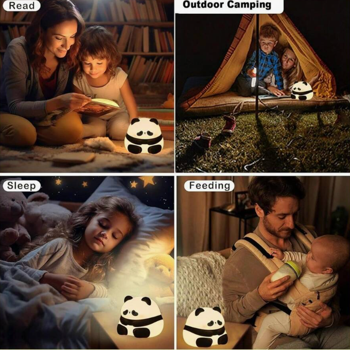 Lampka nocna Panda: Delikatność i bezpieczeństwo dla dzieci